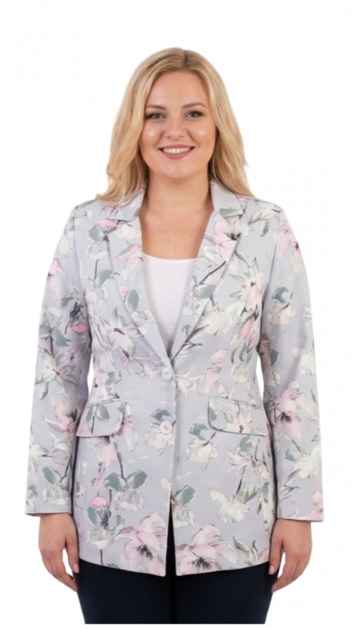 Kinga blézer virágos hosszított